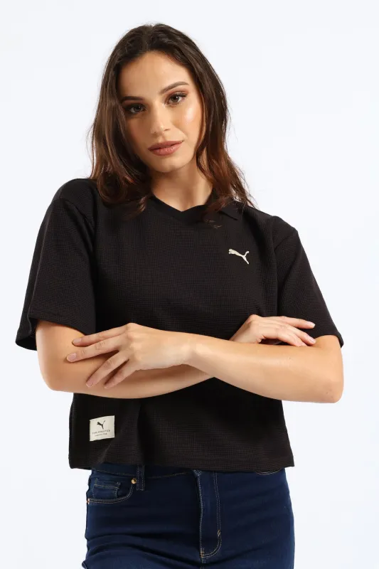 Class Relaxed Pinnacle Polo Boxy Tee - Black sold by Edgars