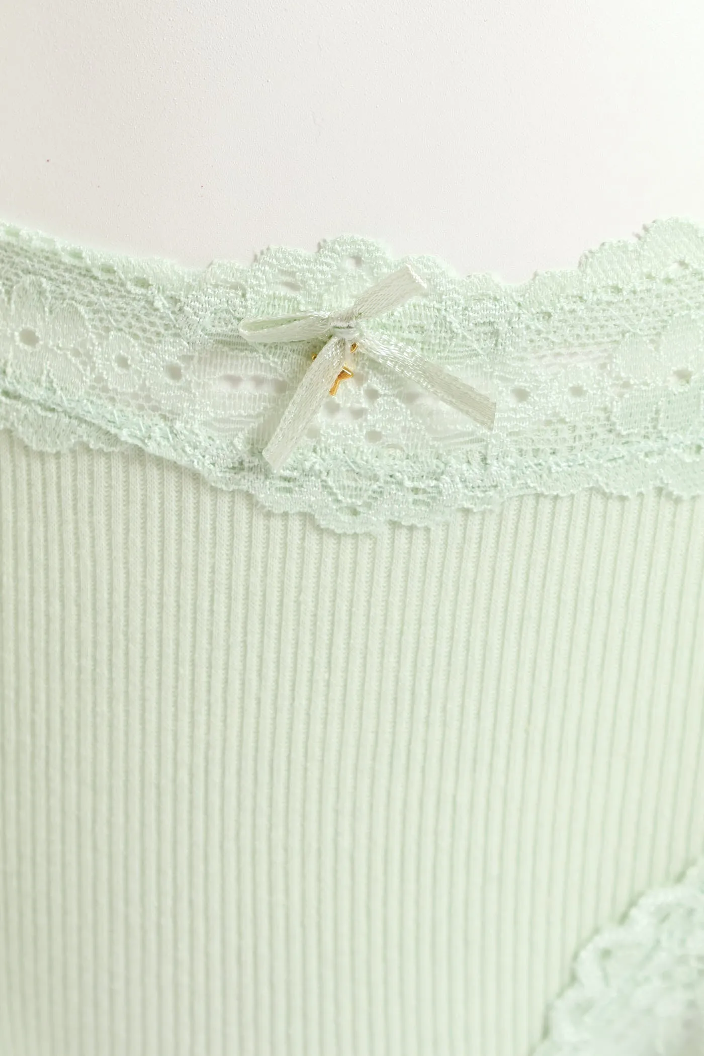 Ribbed Cotton Lace Trim Midi Panty - Sage sold by Edgars product image thumbnail 2