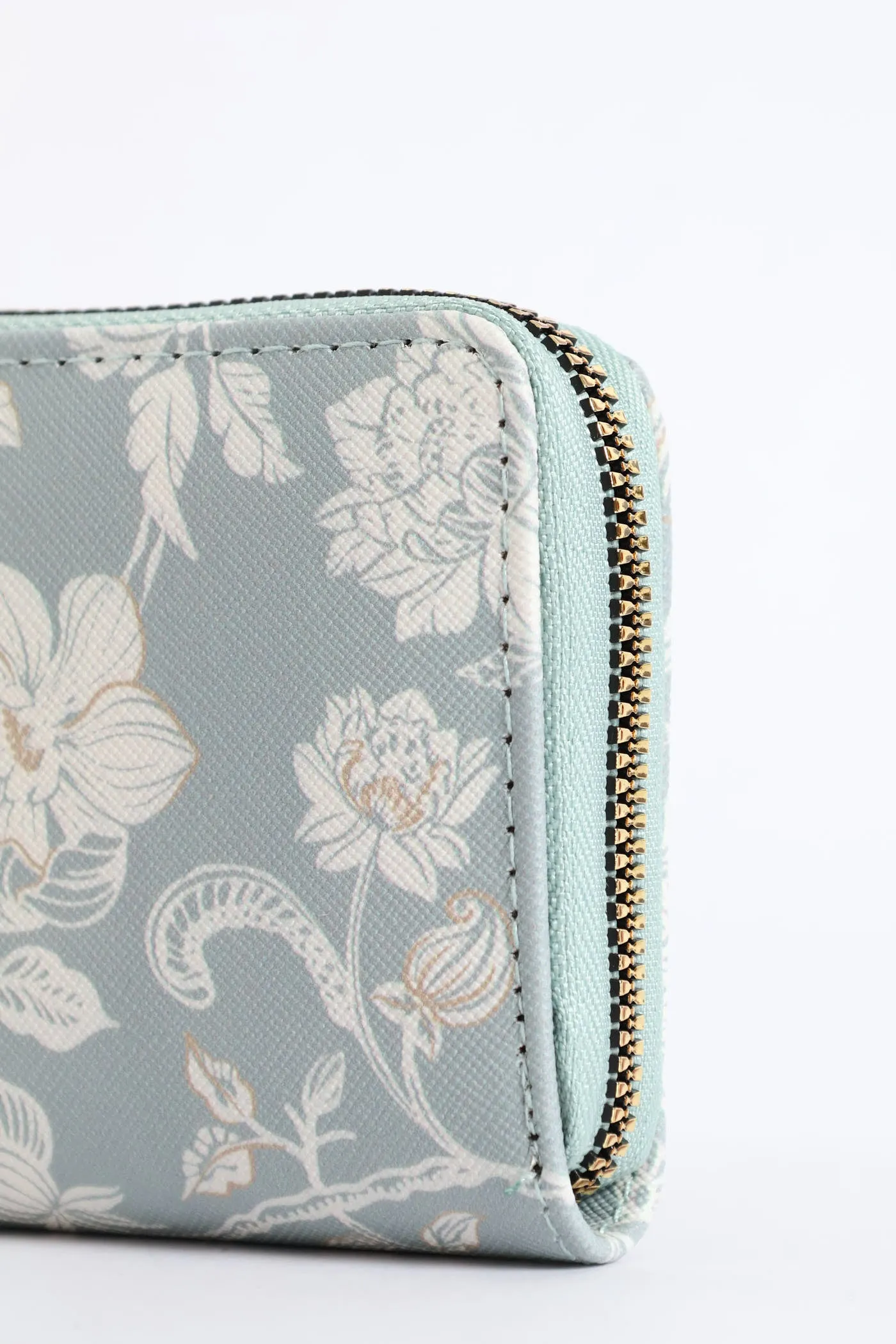 Floral Print Zip Around Purse - Sage sold by Edgars product image thumbnail 2