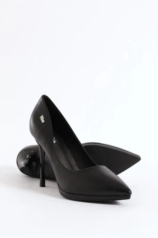 Faux Leather Heel - Black sold by Edgars