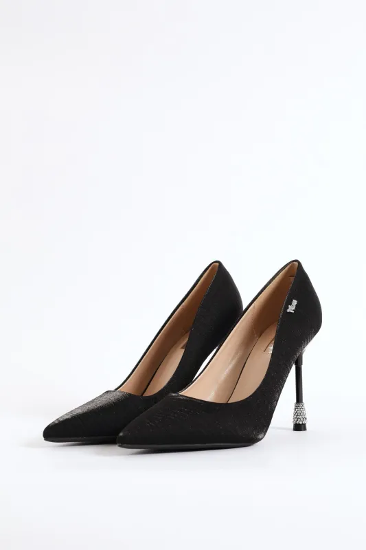 Daimond Detail Heel - Black sold by Edgars