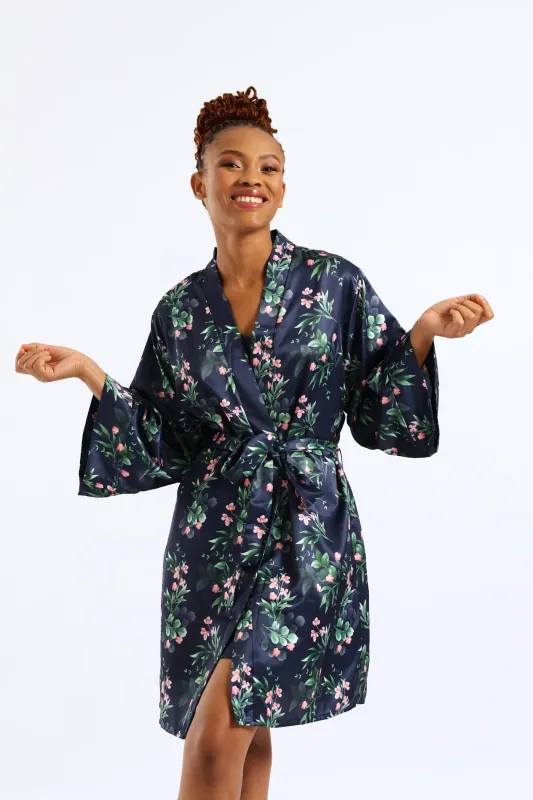 Colour Buds Gown & Chemise Set - Navy sold by Edgars