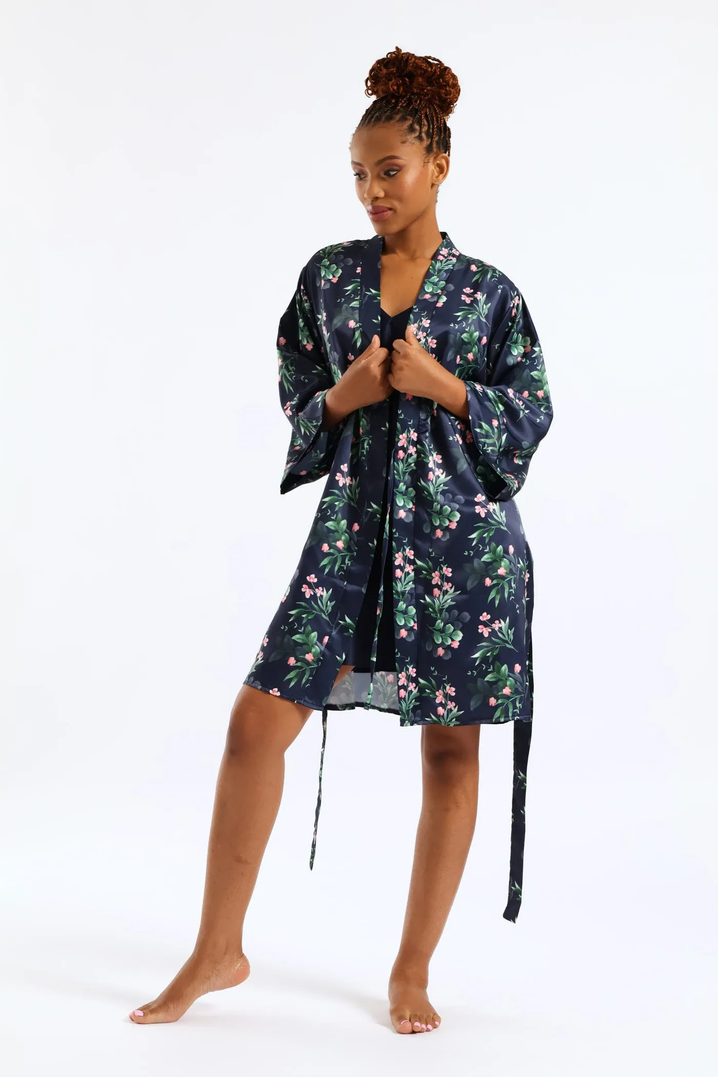 Colour Buds Gown & Chemise Set - Navy sold by Edgars product image thumbnail 3