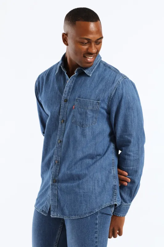 Classic Standard Pocket Shirt - Indigo sold by Edgars