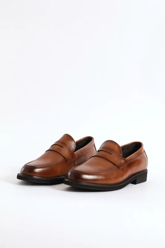 Cutout On Upper Band Slip On Formal Shoe - Tan sold by Edgars