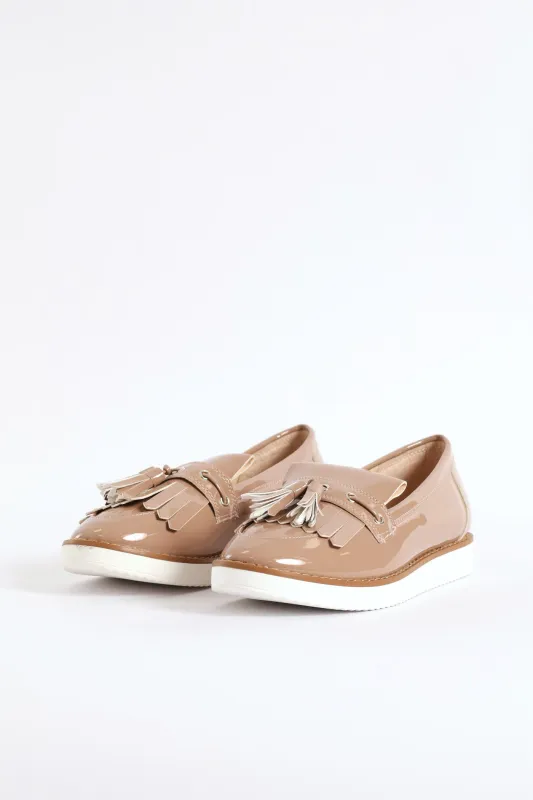 Tassle Trim Boat Shoe - Blush sold by Edgars