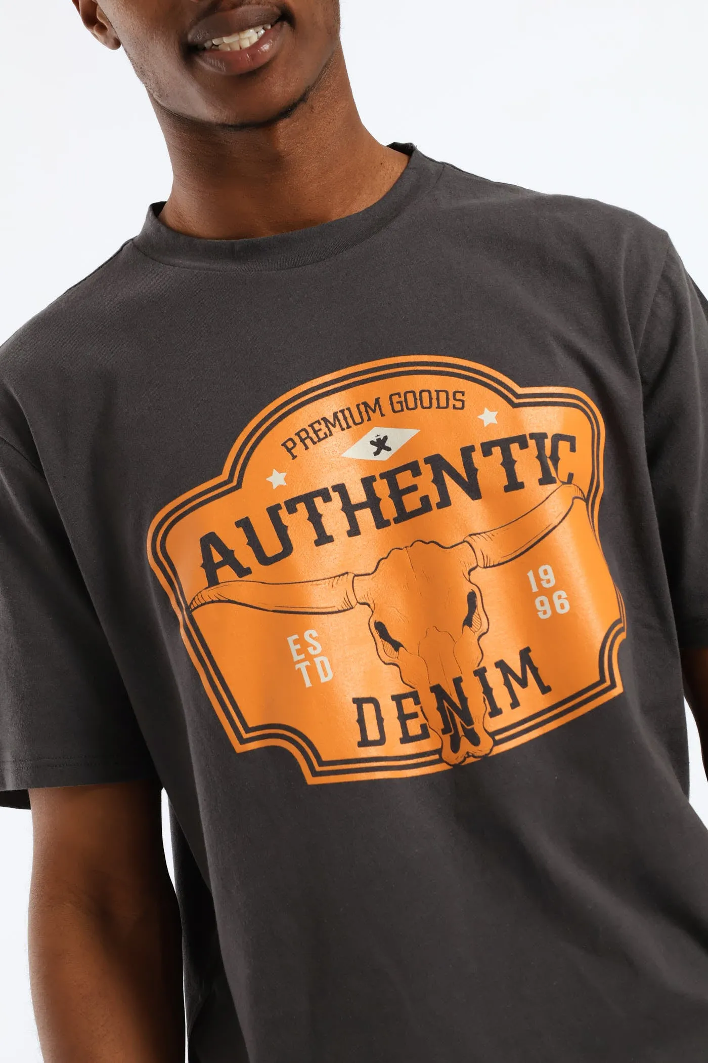 Basic Print Tee - Charcoal sold by Edgars product image thumbnail 5