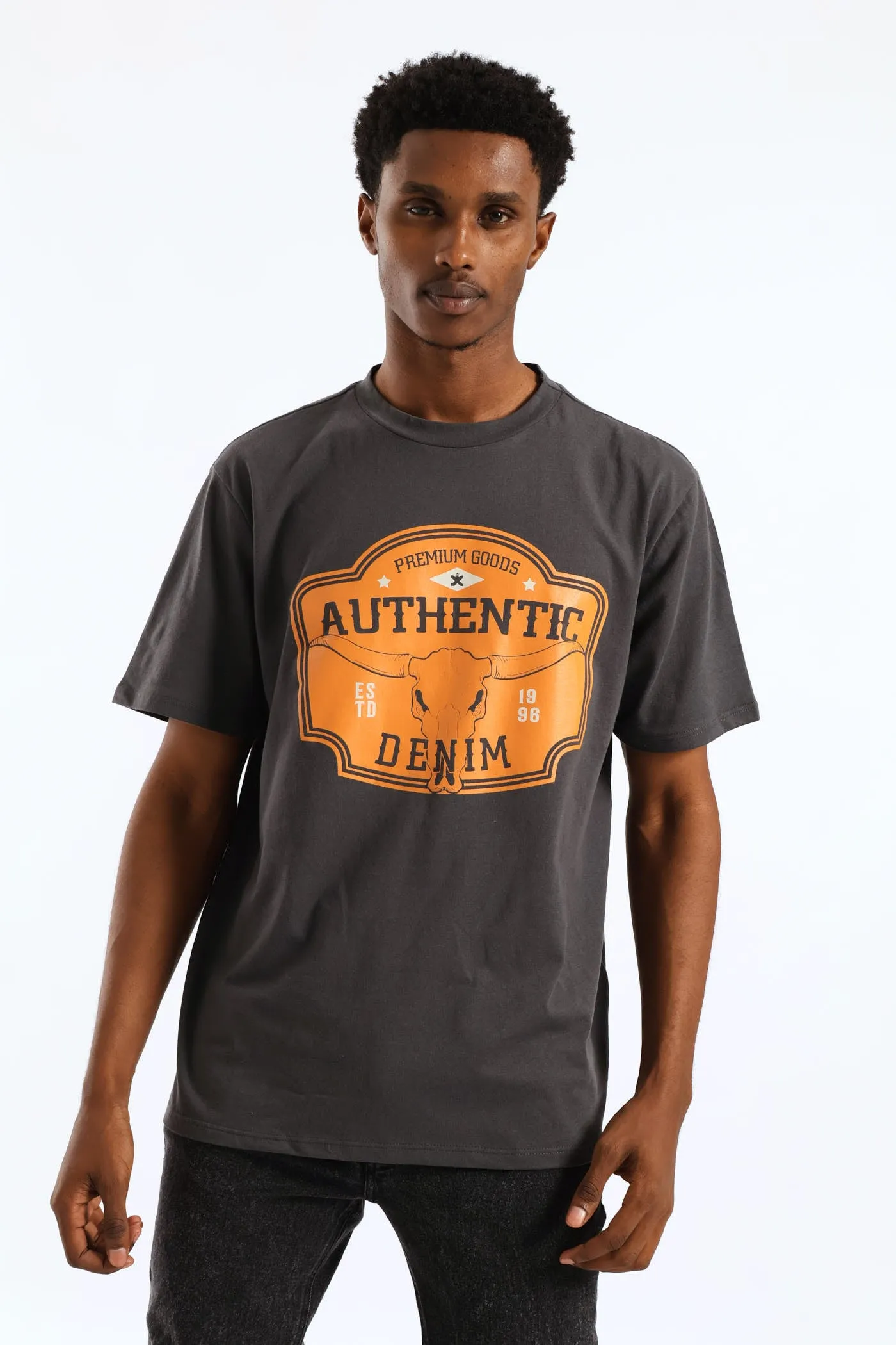 Basic Print Tee - Charcoal sold by Edgars product image thumbnail 2