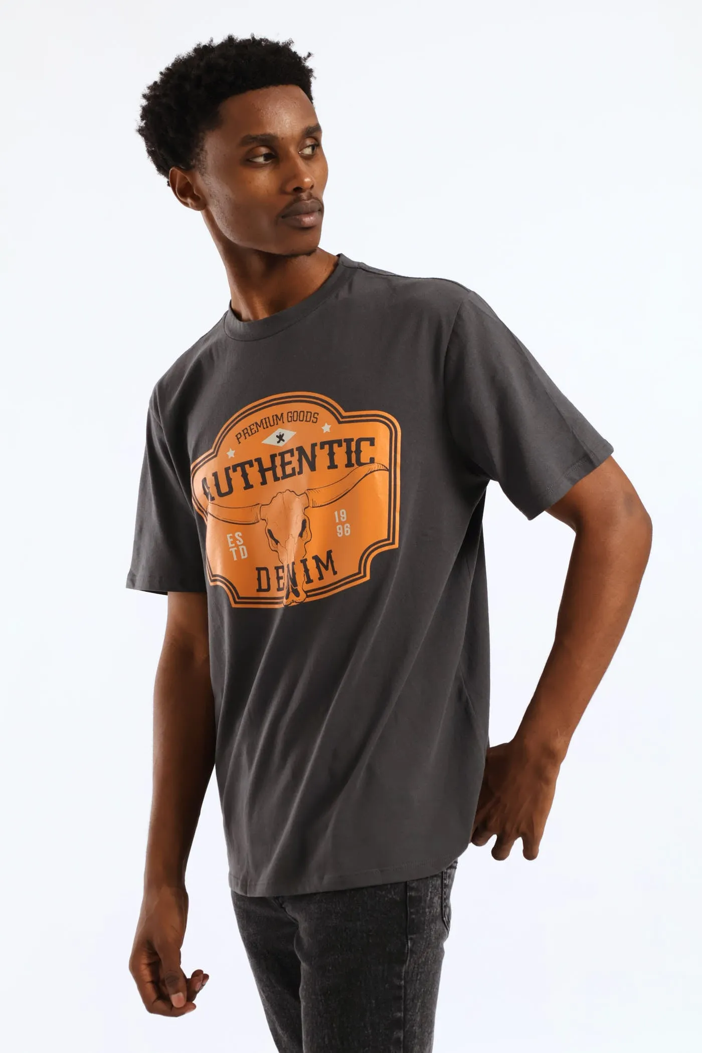 Basic Print Tee - Charcoal sold by Edgars product image thumbnail 3