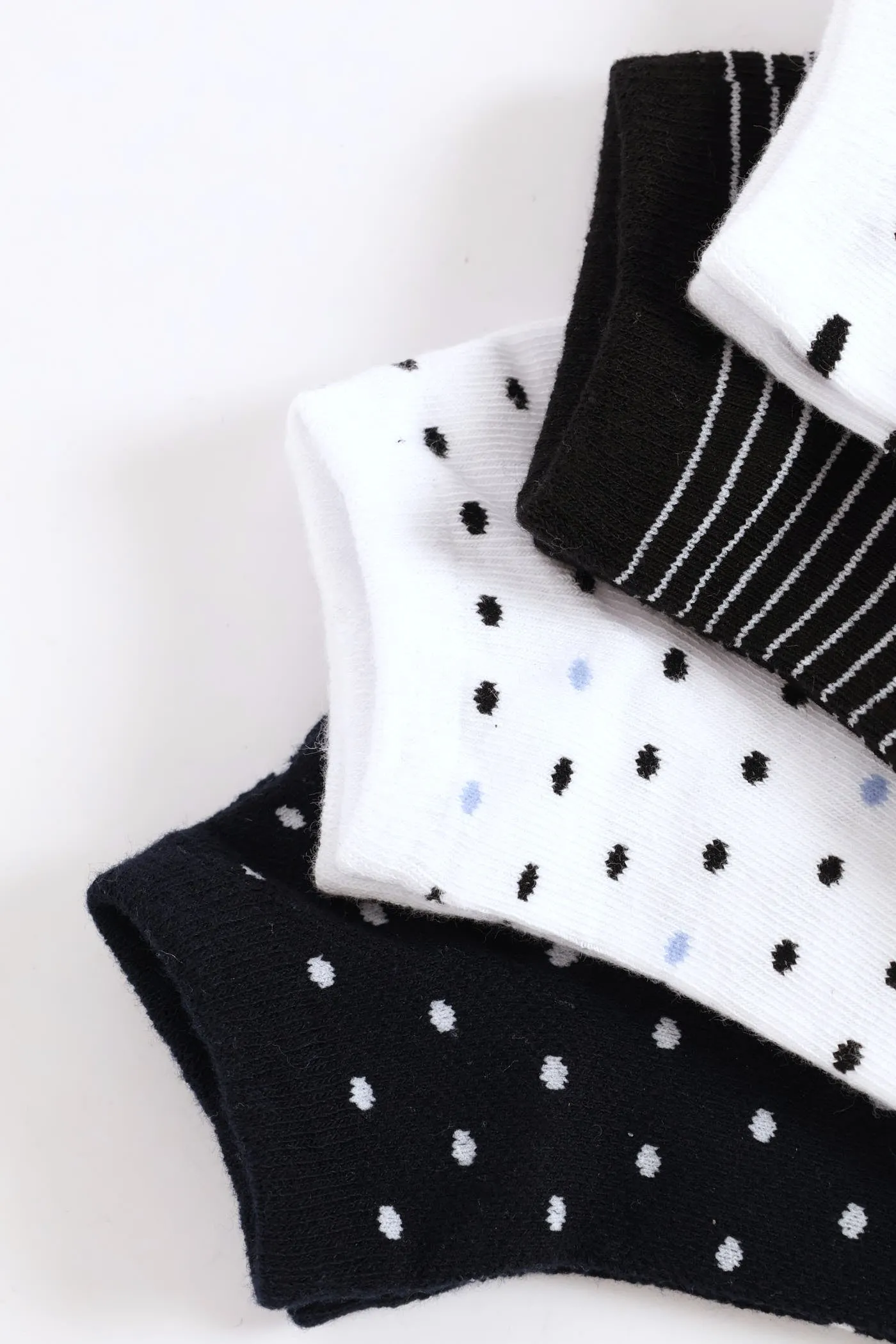 5 Pack Hearts & Spots Low Cut Fashion Socks - White/Navy sold by Edgars product image thumbnail 2