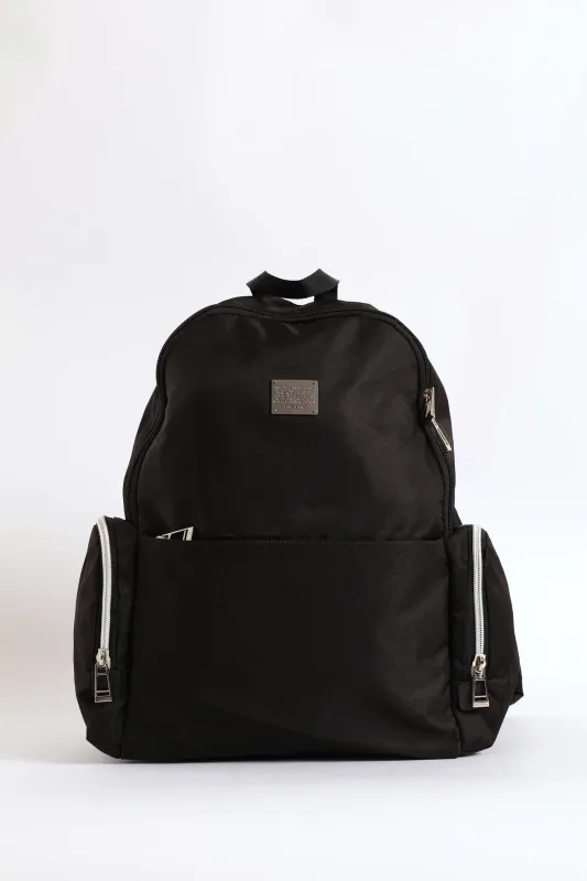 Side Zip Backpack - Black sold by Edgars