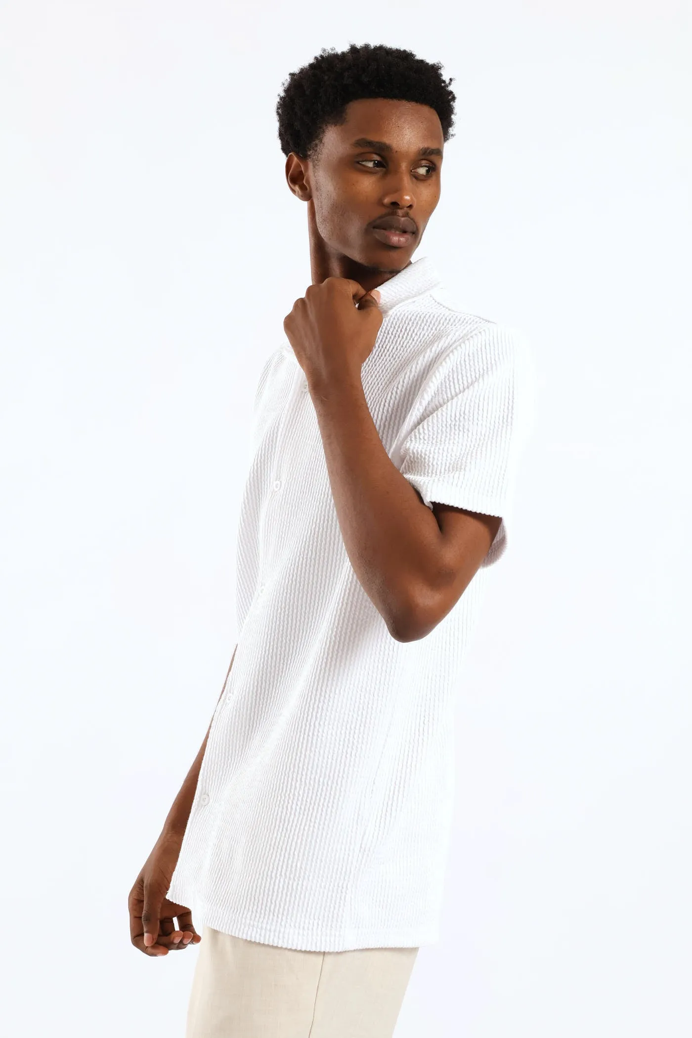 Seersucker Shirt - White sold by Edgars product image thumbnail 3