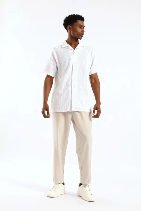 Seersucker Shirt - White sold by Edgars
