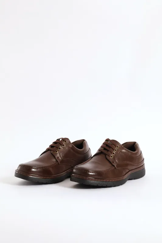 Lace Up Smart Casual Shoe - Brown sold by Edgars