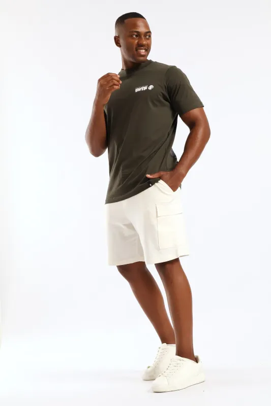 Cargo Fleece Shorts - Off White sold by Edgars