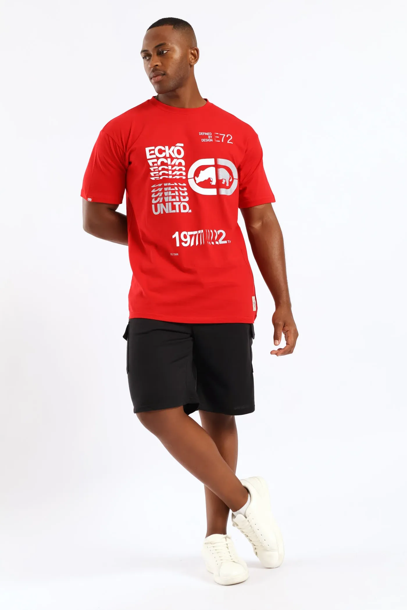 Stacked Logo Tee - Red sold by Edgars
