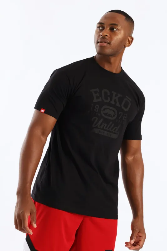 Tonal Chest Print Tee - Black sold by Edgars