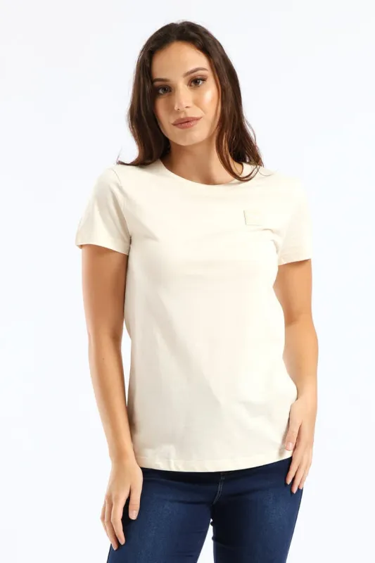 Essential Elevated Tee - Cream sold by Edgars