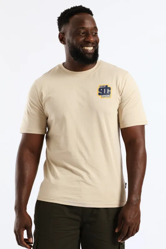 Tropic Paradise Front & Back Tee - Stone sold by Edgars