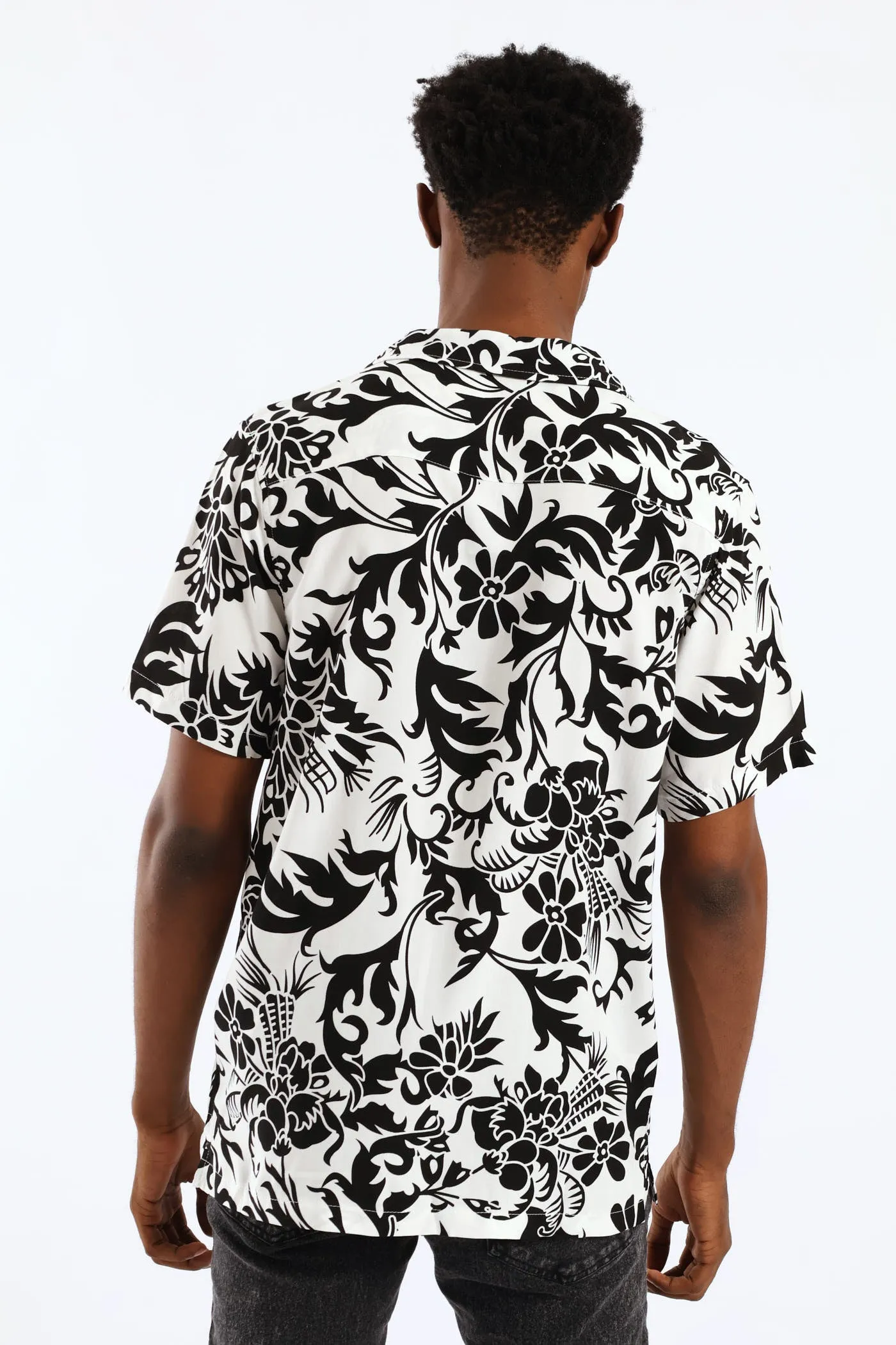 Resort Viscose Shirt - White/Black sold by Edgars product image thumbnail 3