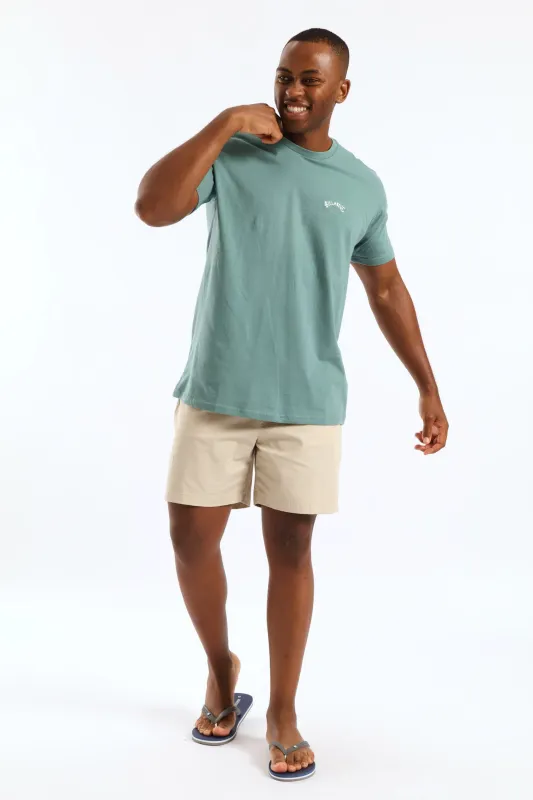 All Day Embroidered Tee - Green made by Billabong