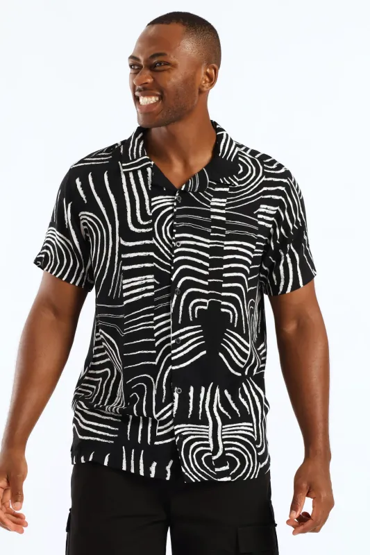 Wave Viscose Shirt - Black sold by Edgars