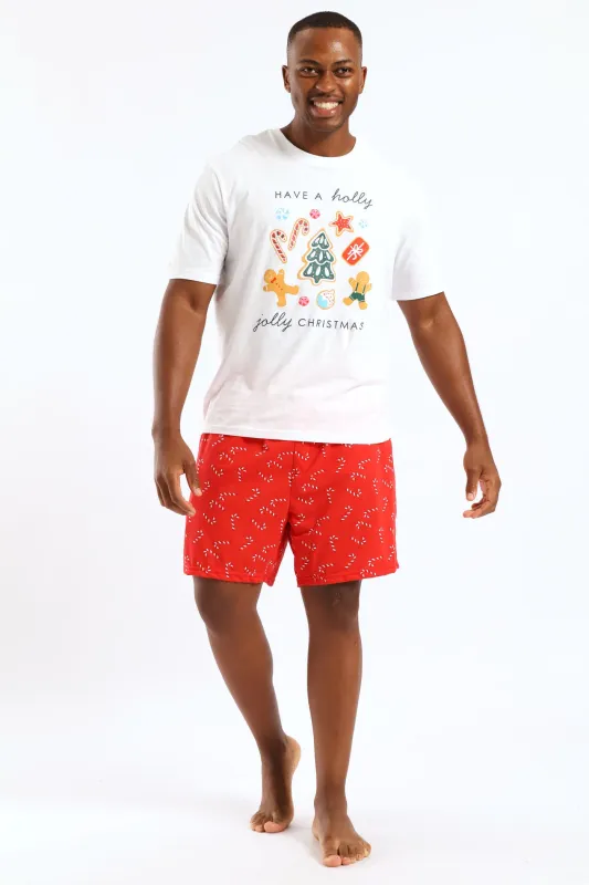 Christmas Print Tee - White sold by Edgars