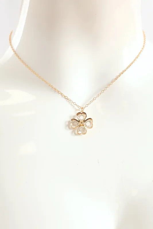 Floral Pendant Necklace - Gold sold by Edgars