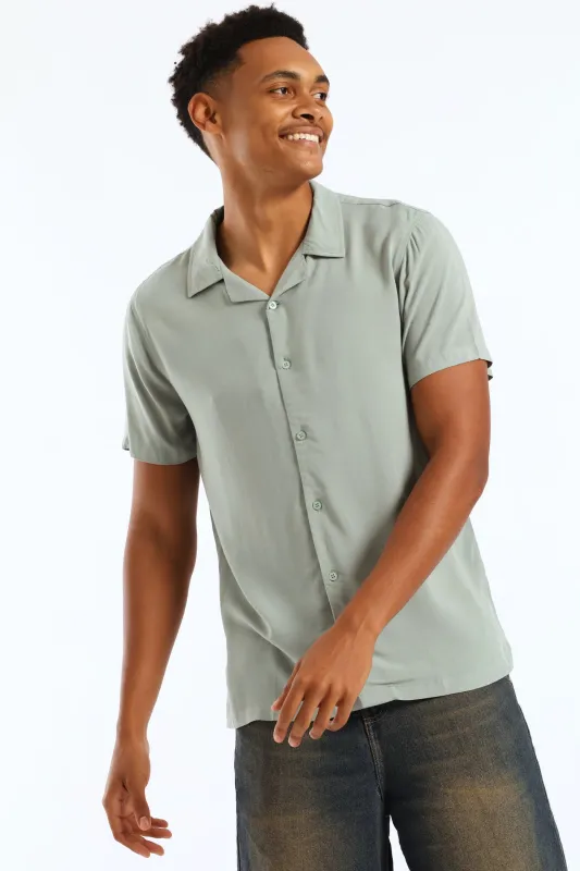 Plain Viscose Shirt - Sage sold by Edgars