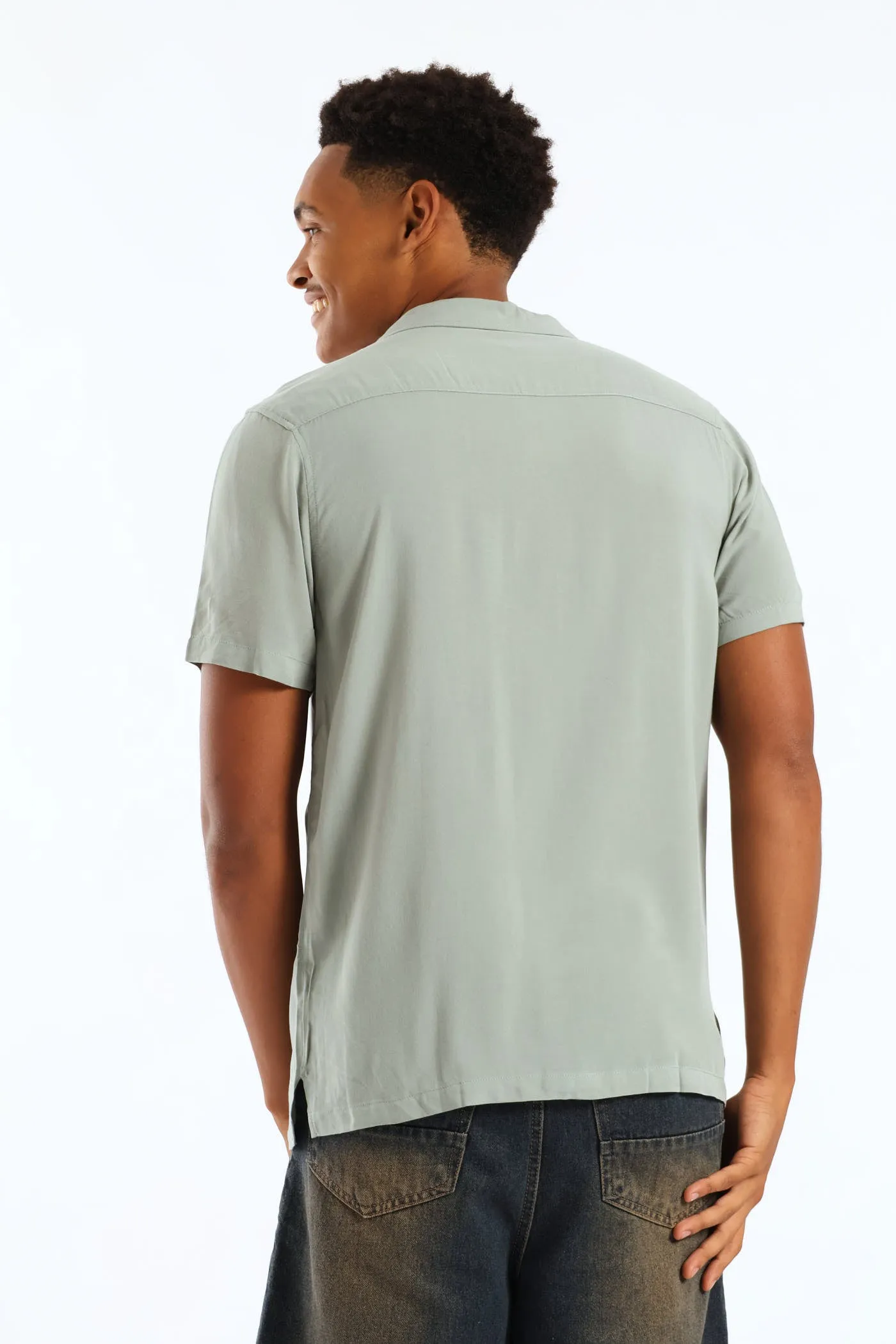 Plain Viscose Shirt - Sage sold by Edgars product image thumbnail 4