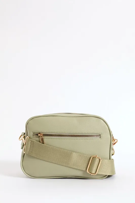 Double Top Zip Camera Bag - Sage sold by Edgars