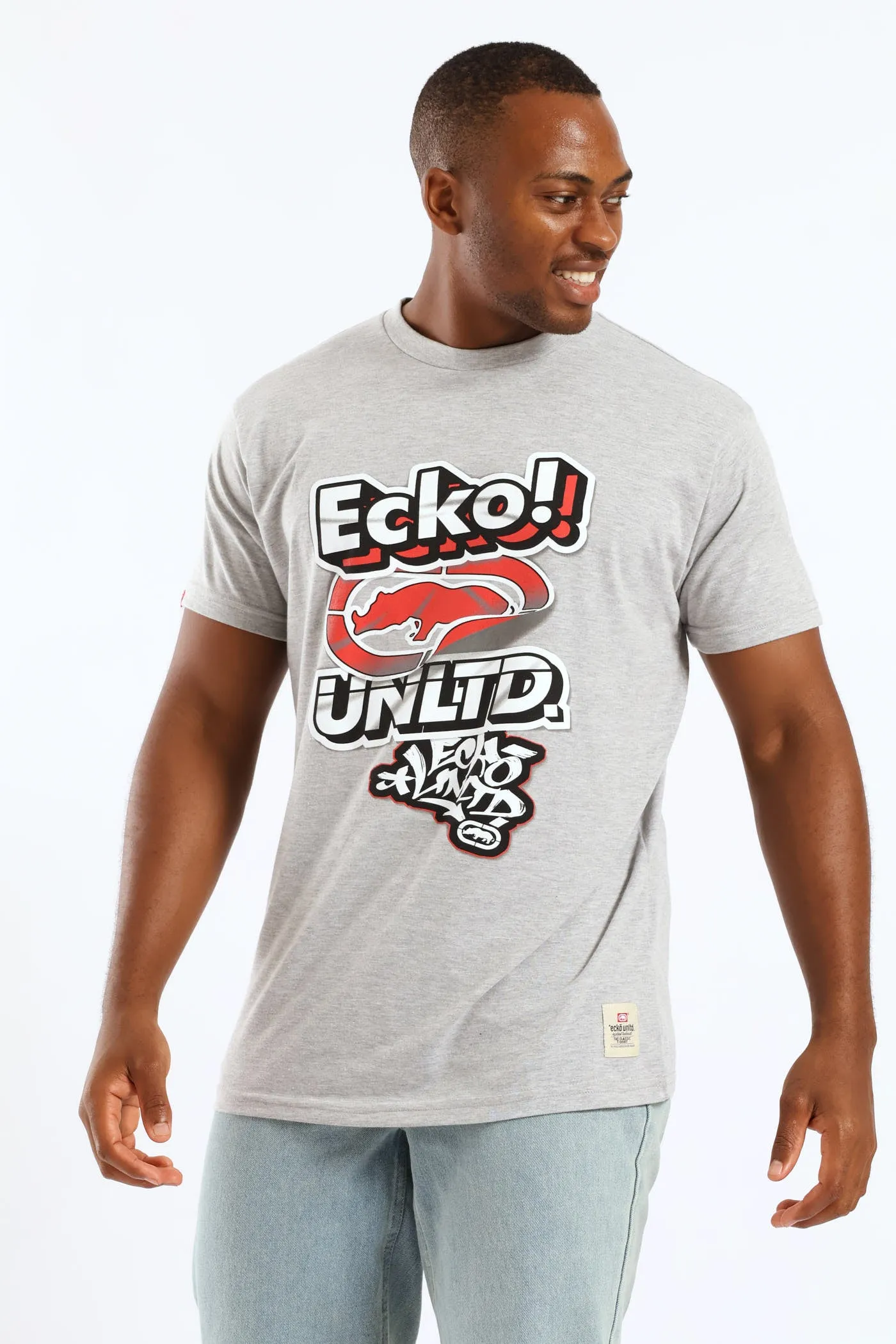 Lifted Logo Tee - Grey sold by Edgars