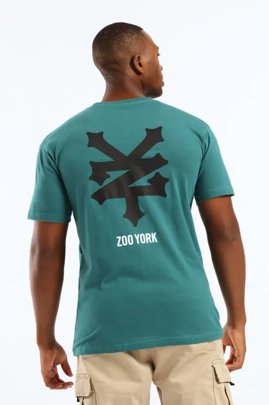 Basic Logo Back Print Tee - Teal sold by Edgars