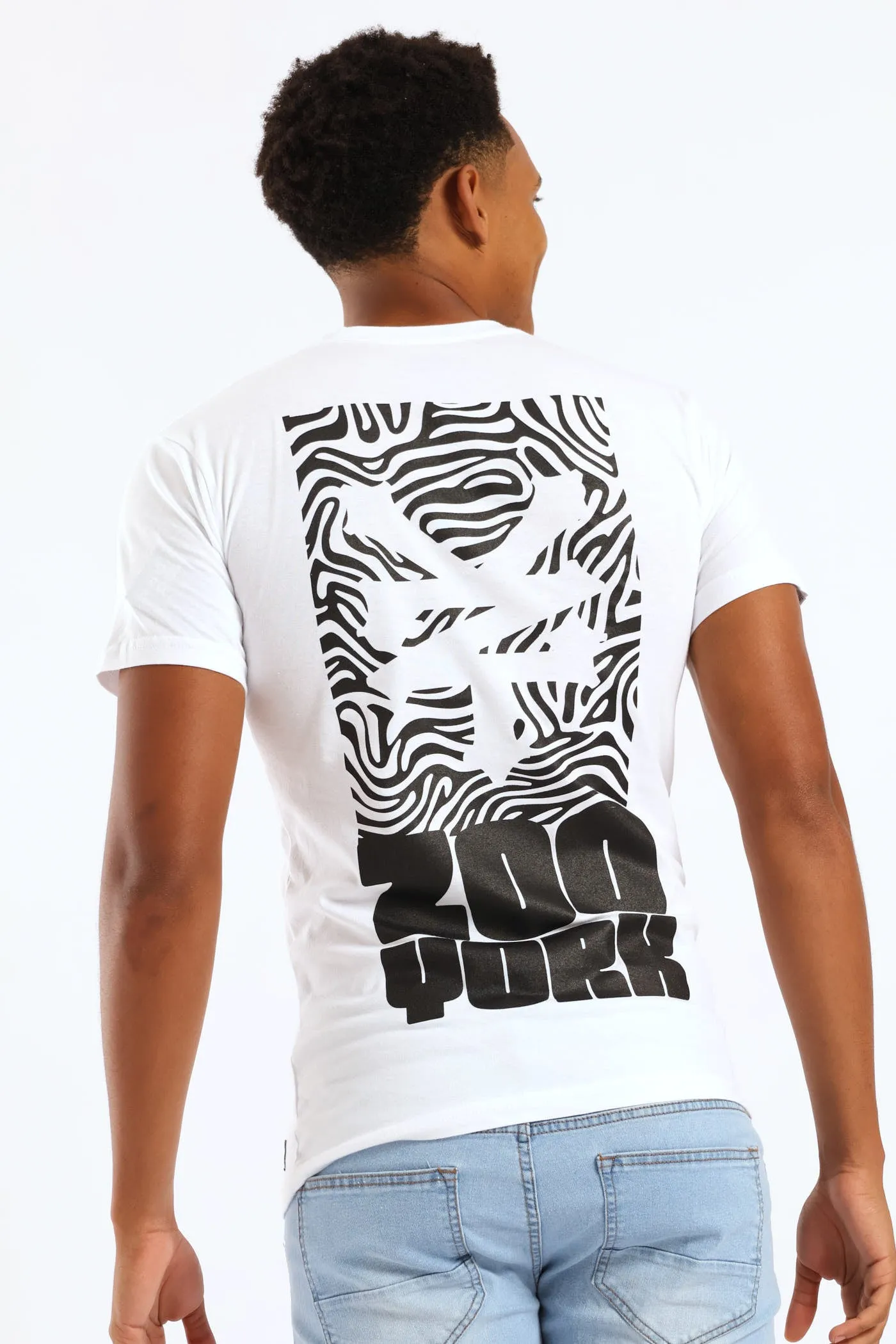 Contour Back Print Tee - White sold by Edgars