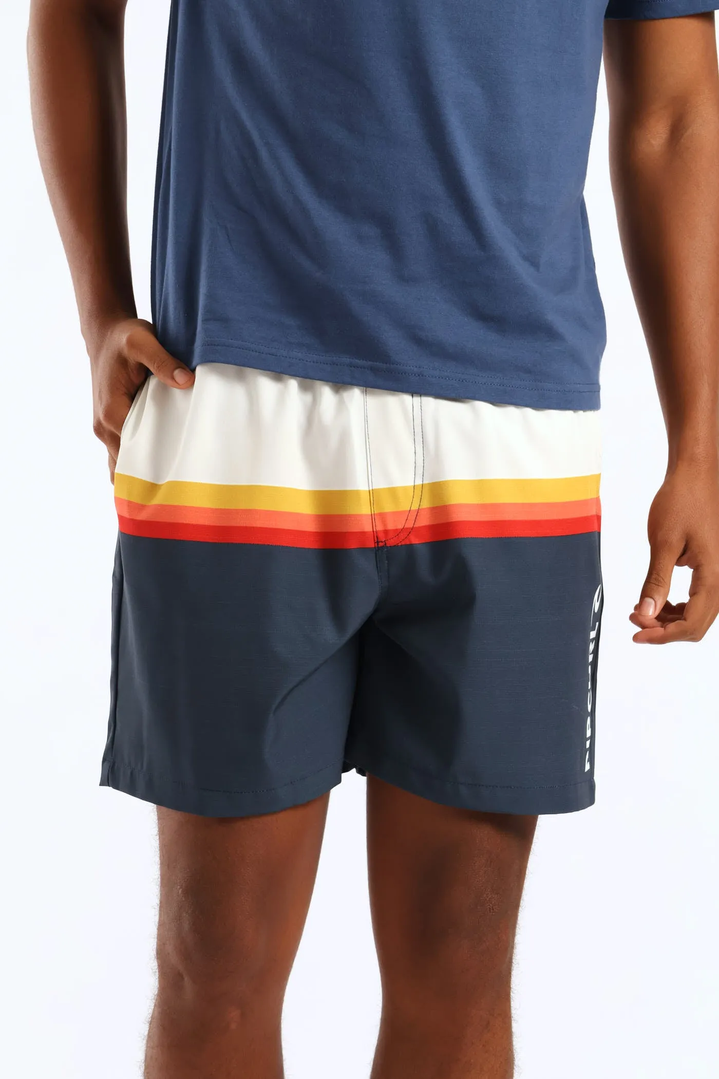 Surf Revival Stripe Volley Short - White/Navy sold by Edgars product image thumbnail 3