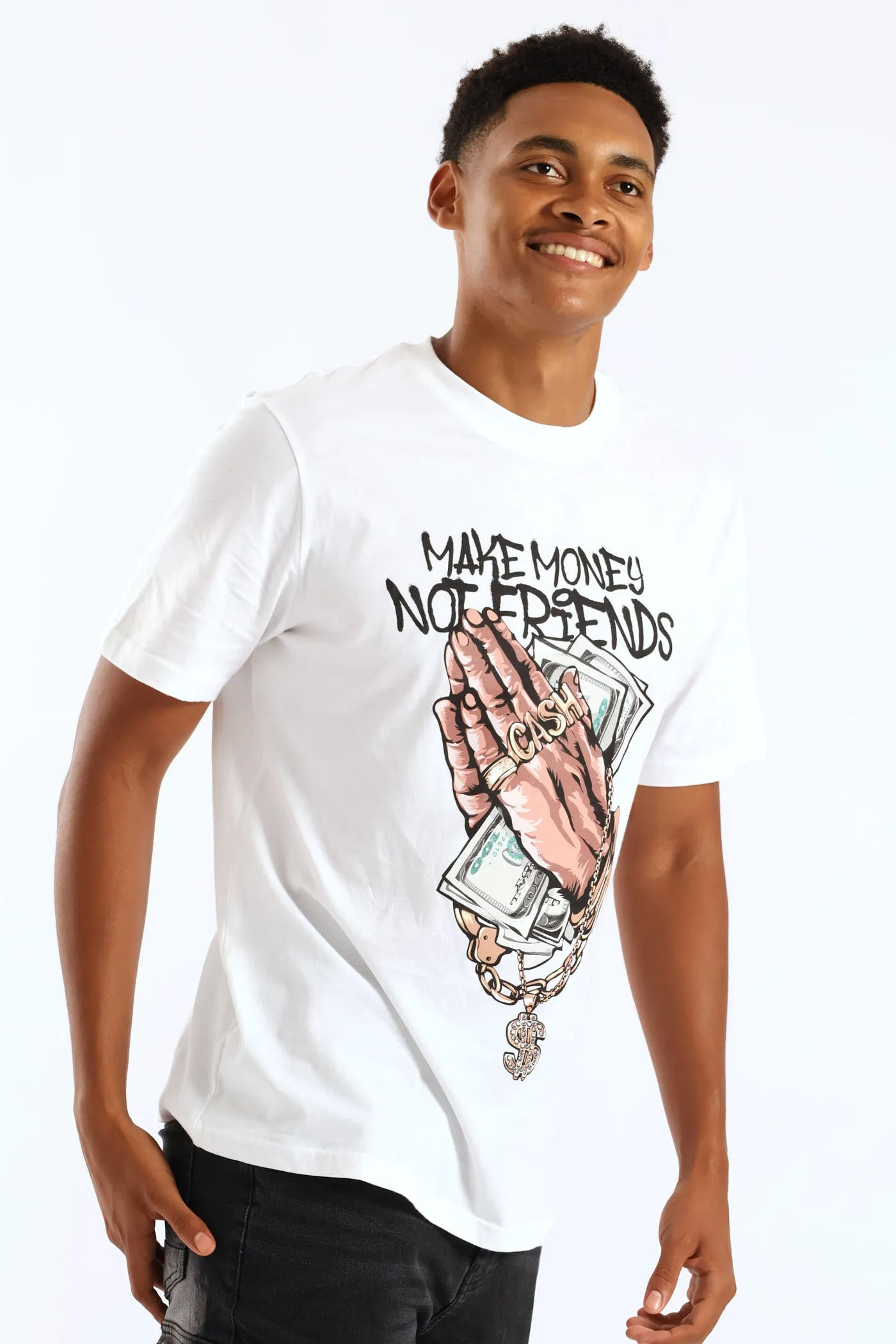Make Money Front & Back Print Tee - White sold by Edgars product image thumbnail 4