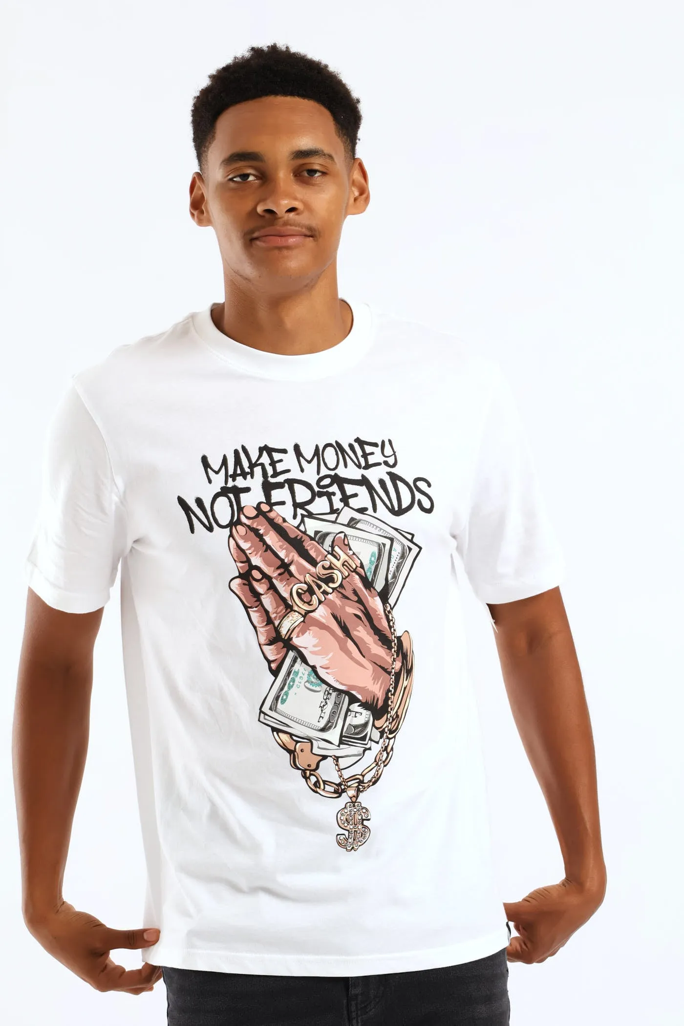 Make Money Front & Back Print Tee - White sold by Edgars product image thumbnail 3