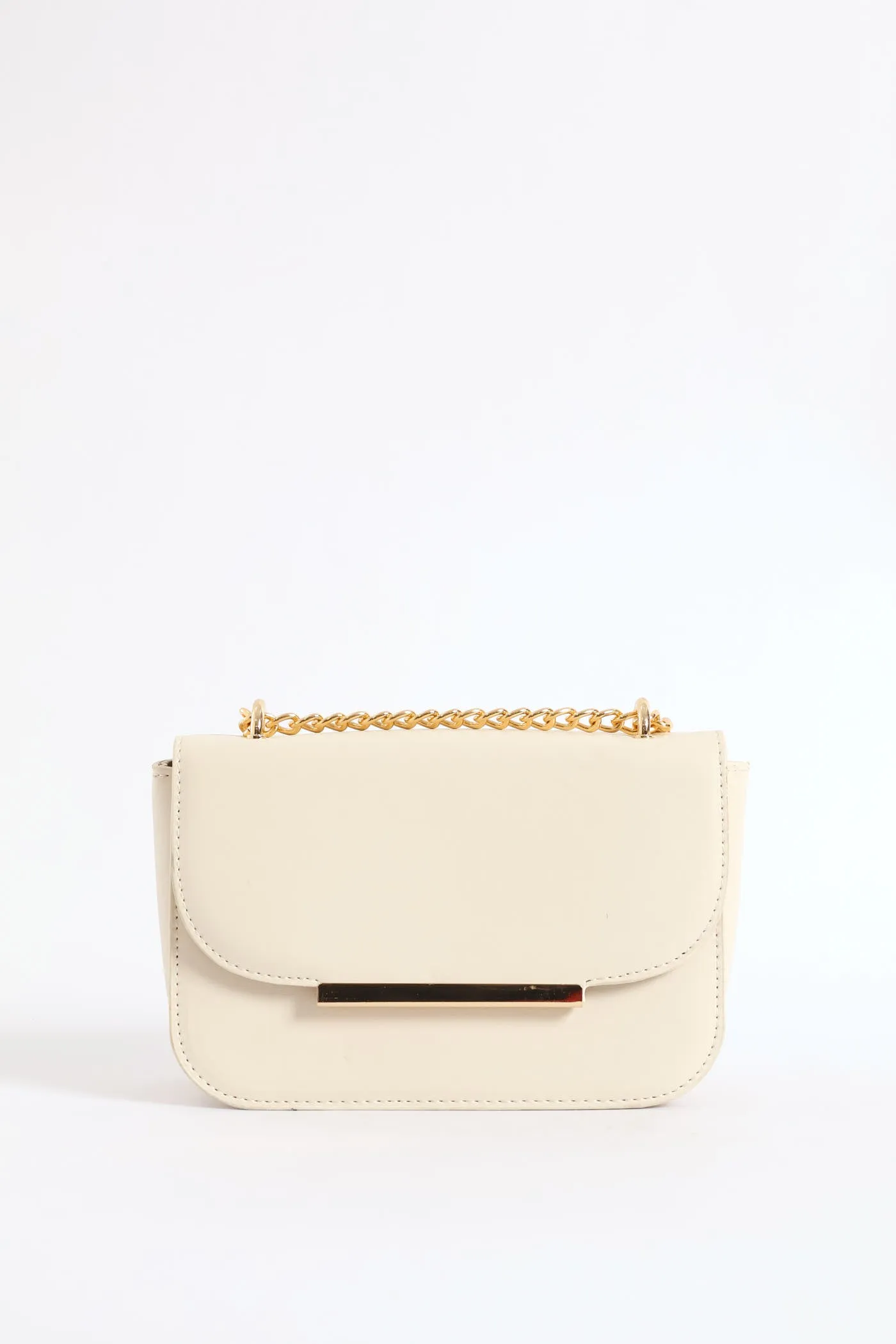 Gold Hardware Satchel Bag - Cream sold by Edgars