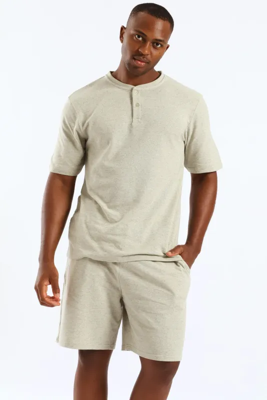 Henley Pyjama Top - Sage sold by Edgars