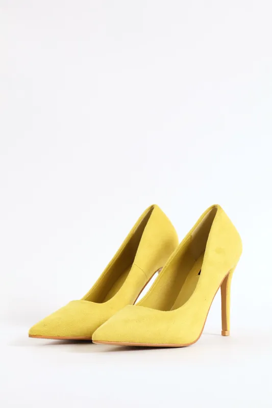 Plain Stiletto Fashion Court Heel - Chartreuse sold by Edgars