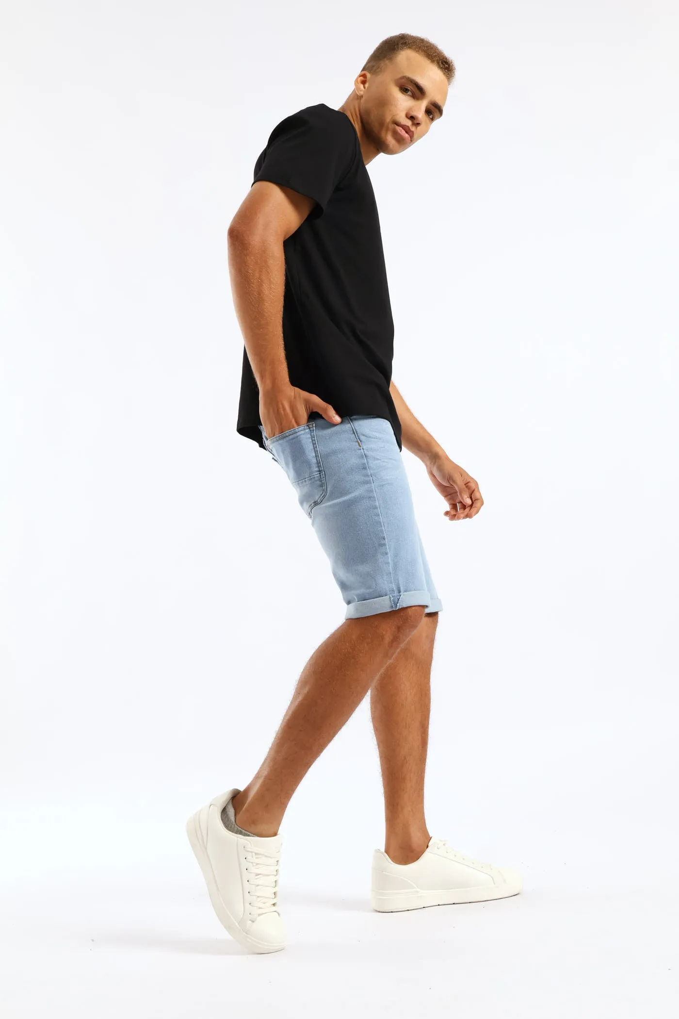 Denim Shorts - Light Blue sold by Edgars