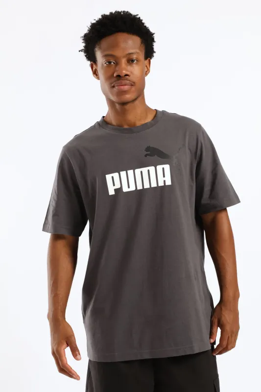 Essential Two Color No. 1 Logo Tee - Grey sold by Edgars