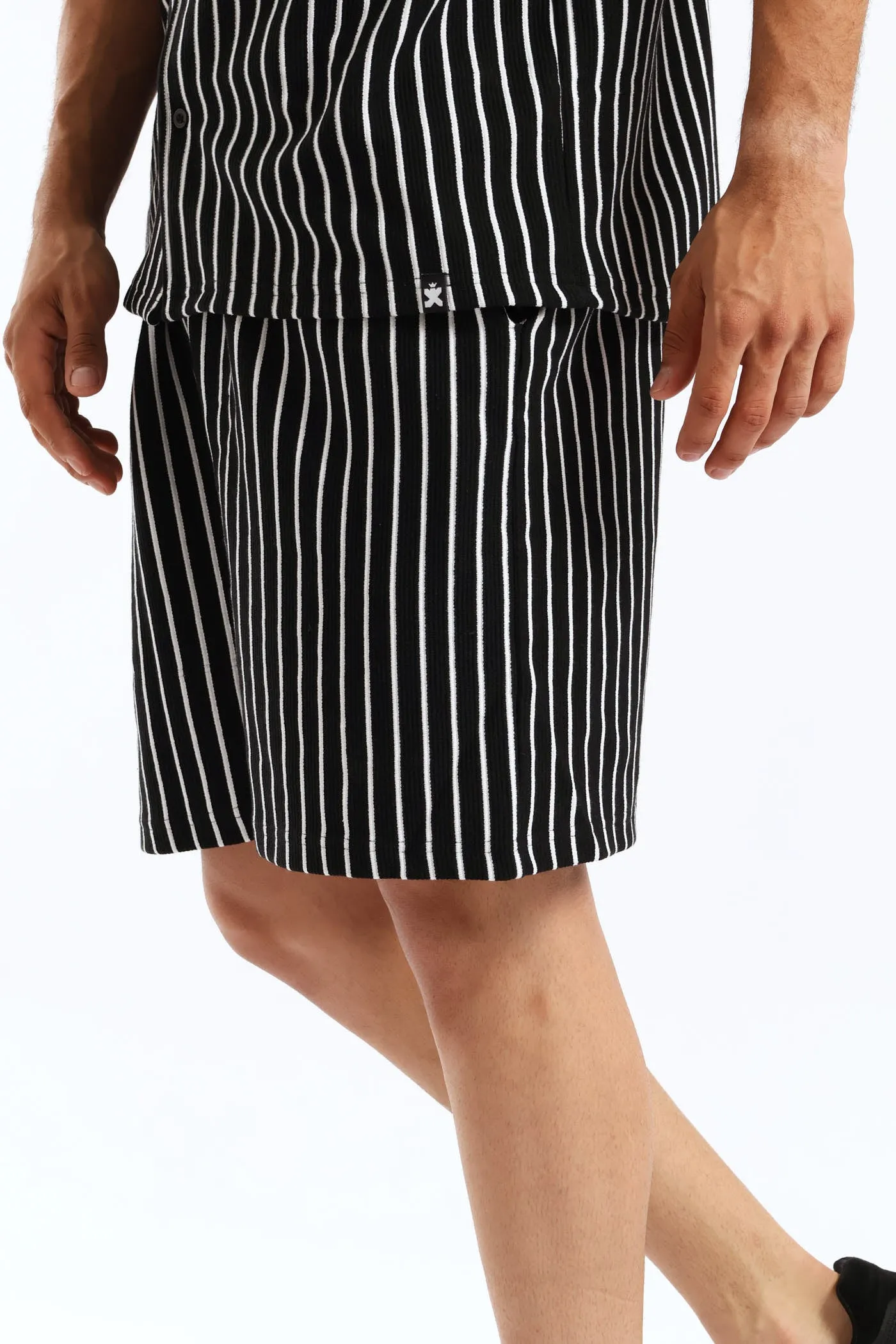 Striped Knit Shorts - Black sold by Edgars product image thumbnail 2