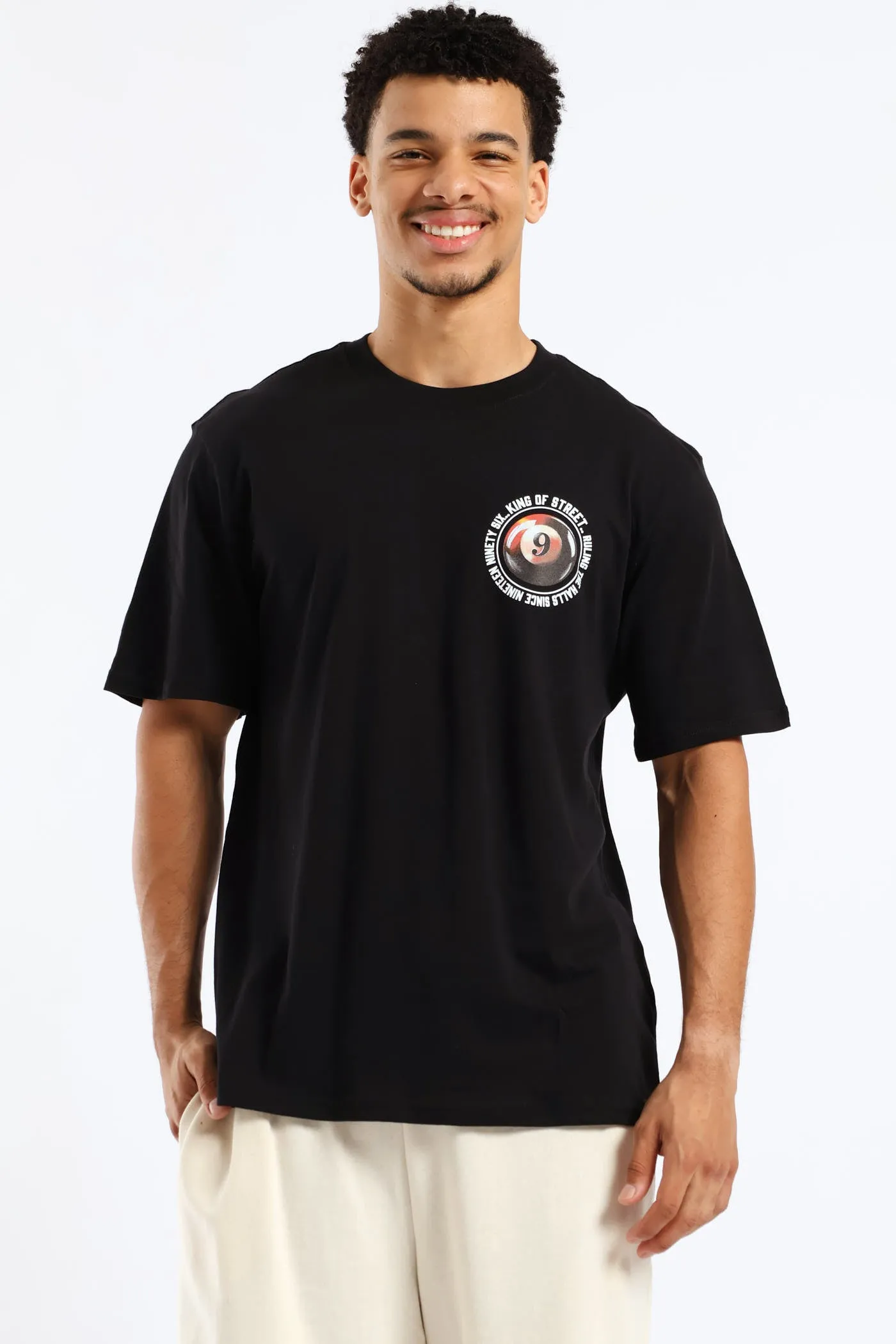 Billards Print Front & Back Tee - Black sold by Edgars product image thumbnail 4