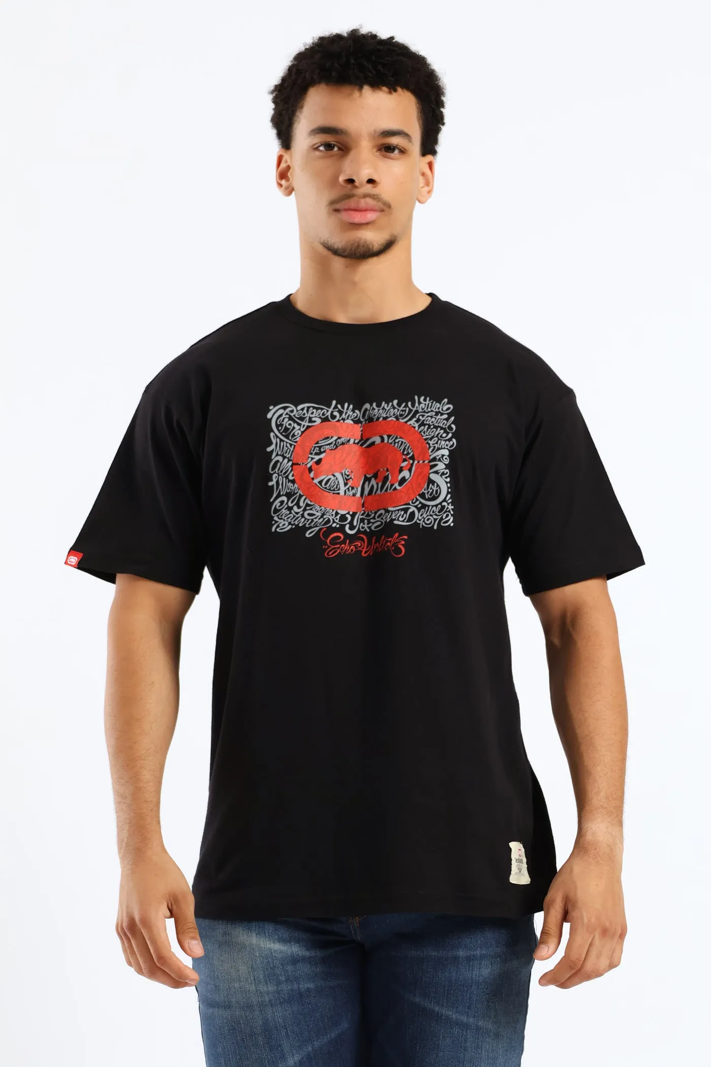 Rhino Chest Script Tee - Black sold by Edgars product image thumbnail 3