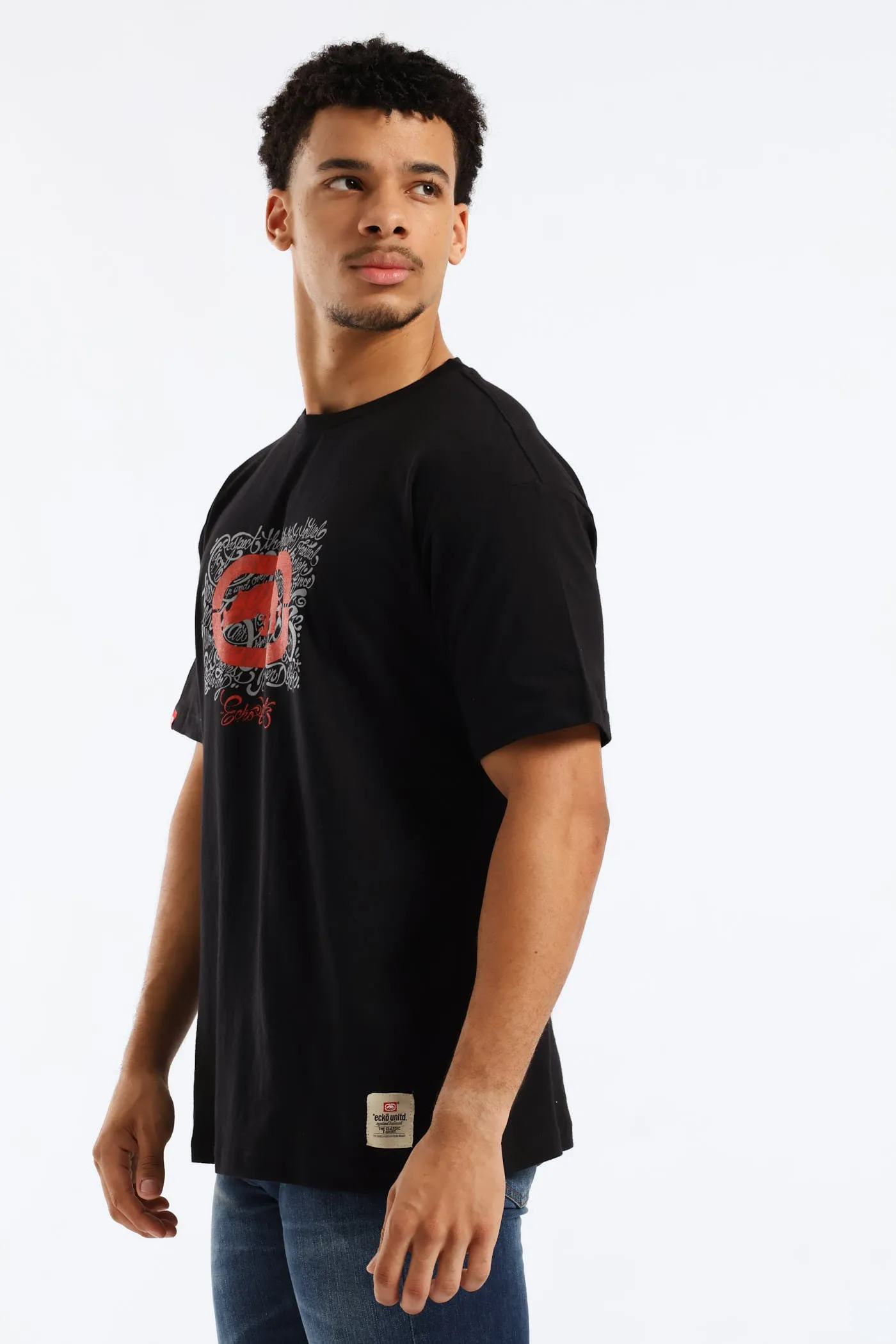 Rhino Chest Script Tee - Black sold by Edgars product image thumbnail 4
