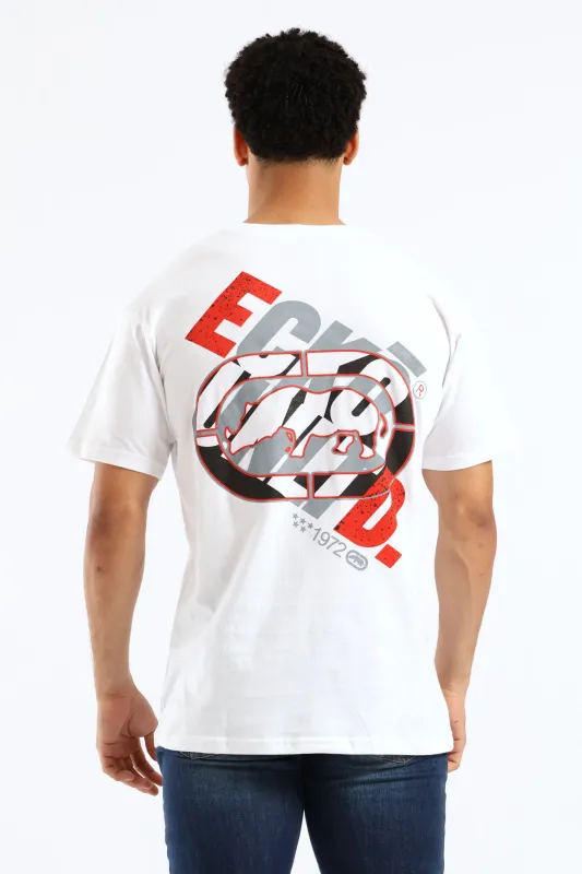 Back Print Script Tee - White sold by Edgars