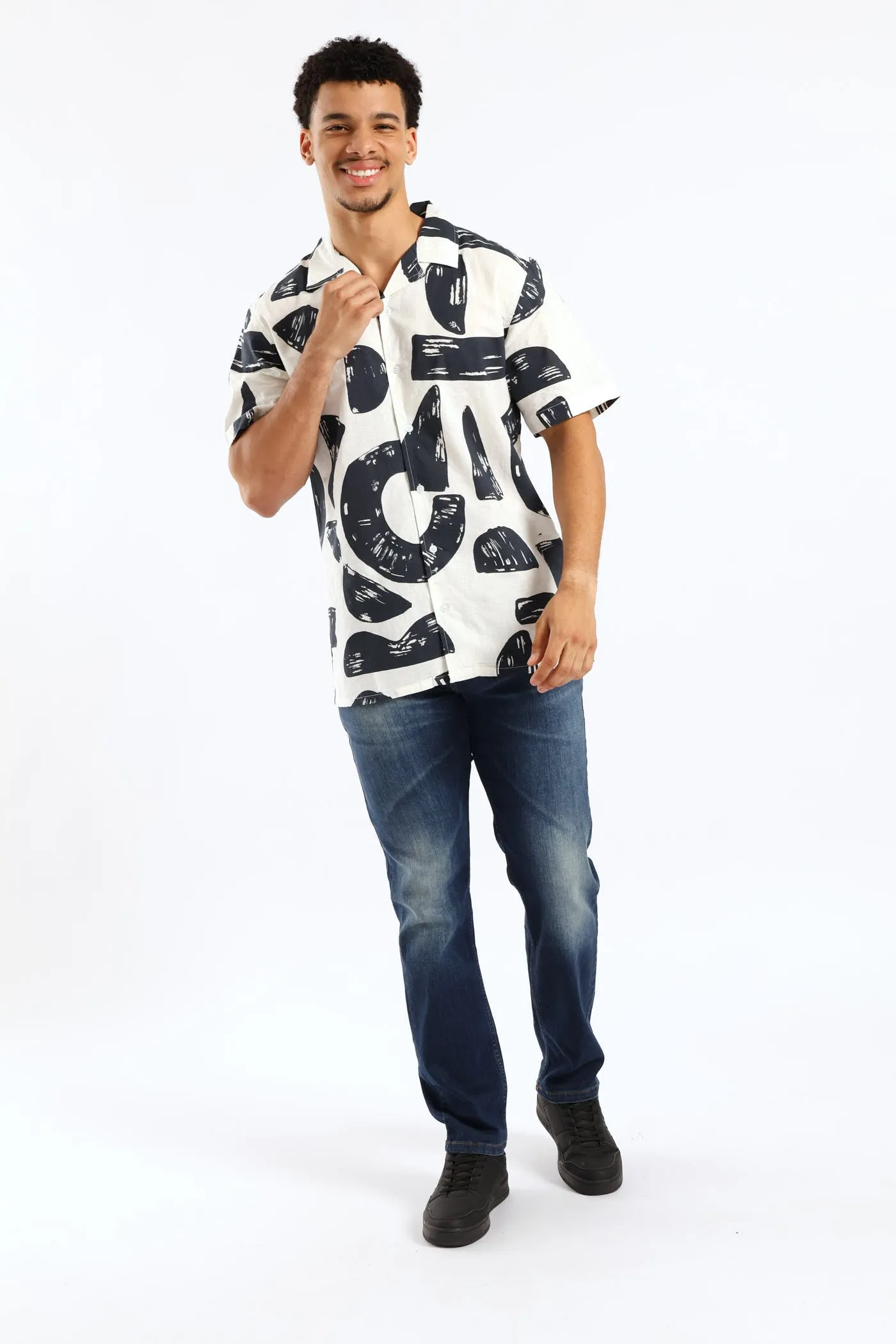Geo Cotton Shirt - White sold by Edgars product image thumbnail 5