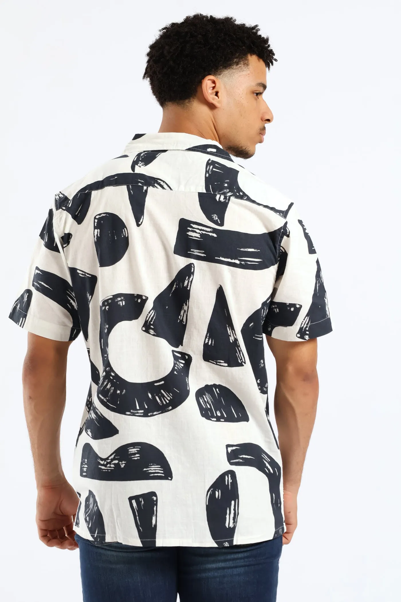 Geo Cotton Shirt - White sold by Edgars product image thumbnail 3
