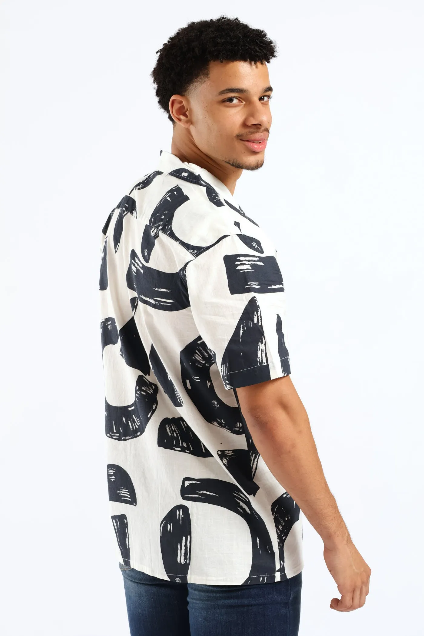 Geo Cotton Shirt - White sold by Edgars product image thumbnail 4